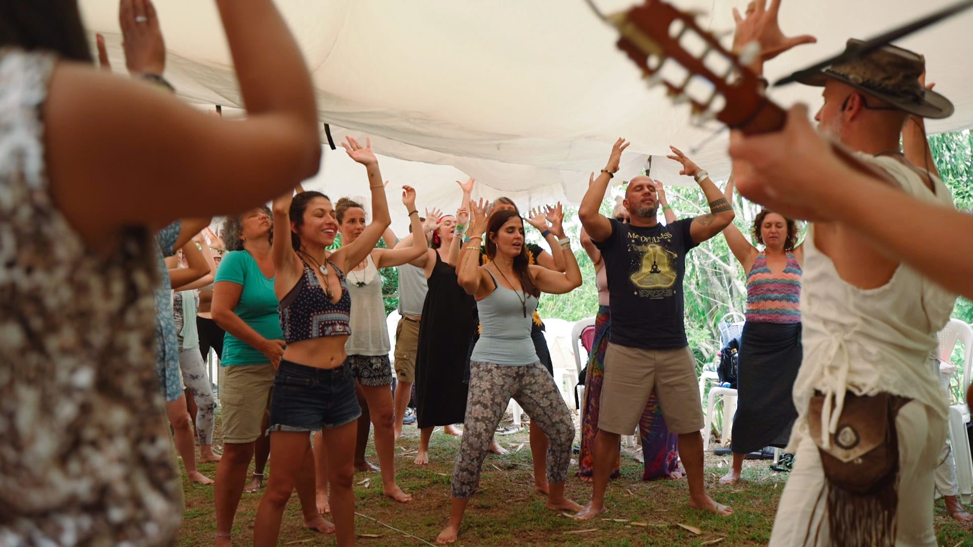 Community moment at the retreat